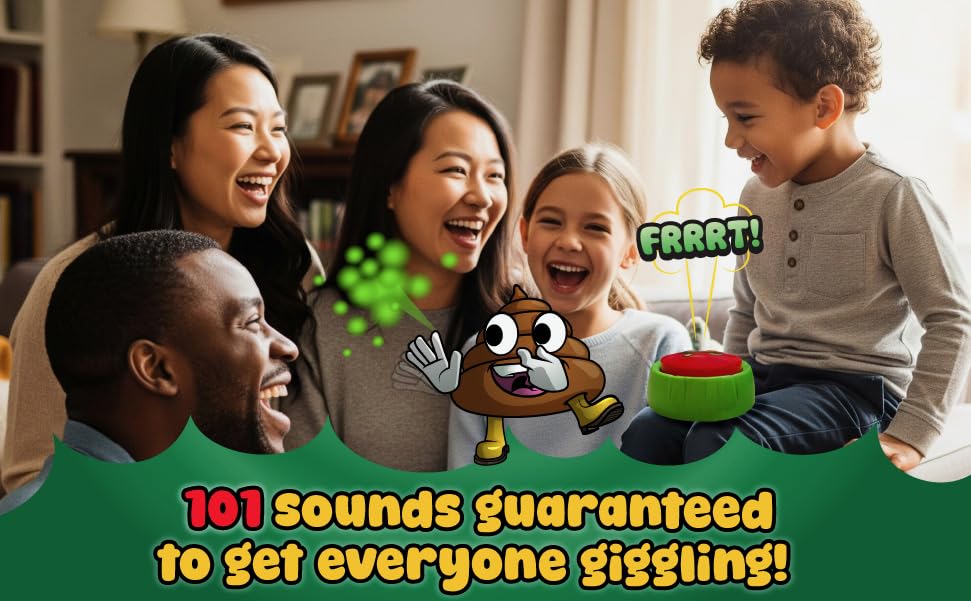 Mr. Farts Button, 101 Hilarious Fart Sounds, Funny Prank Toy & Joke Gift for Kids & Adults, Fart Noise Machine, Gag Button - Image 4