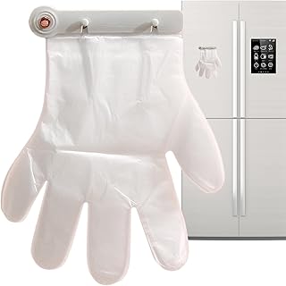 使い捨てグローブホルダーオーガナイザー、壁掛け式 手袋ディスペンサー、使い捨て手袋100組付き ハンギング 手袋クリップ、 吊り下げ式グローブホルダー、家庭、ケータリングサービスに適しています(グレー)