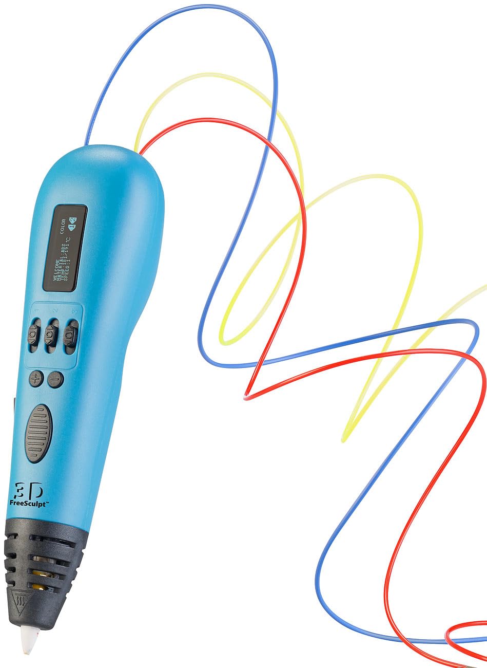 FreeSculpt Penna 3D: Penna per Stampa 3D, Sistema Multi-Filamento, Selezione dei Colori di Stampa (Pen Adulti, opere d'Arte con Penne, LED)