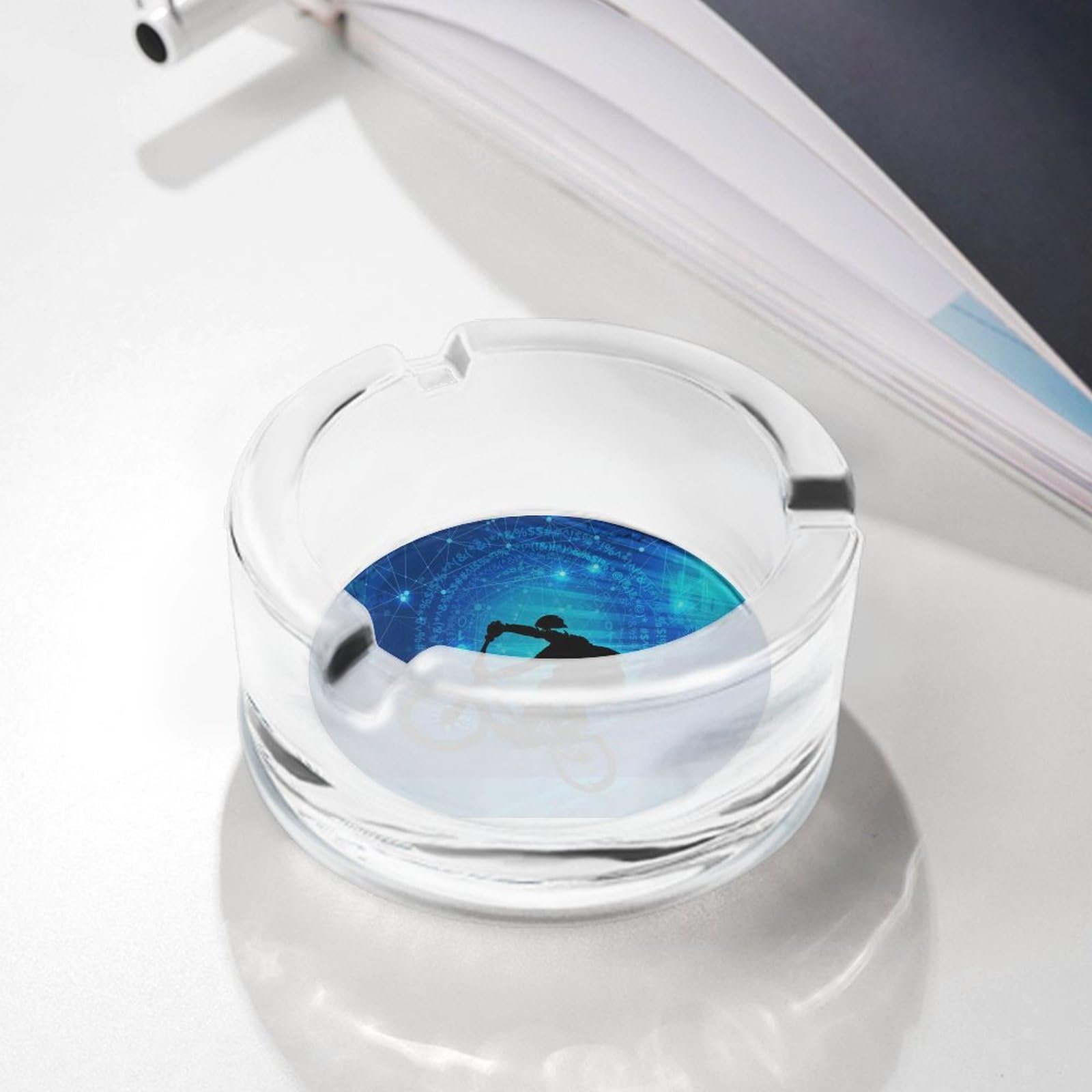 Fargus Glasaschenbecher Set - 2 Stück Moderner Aschenbecher 10,7cm