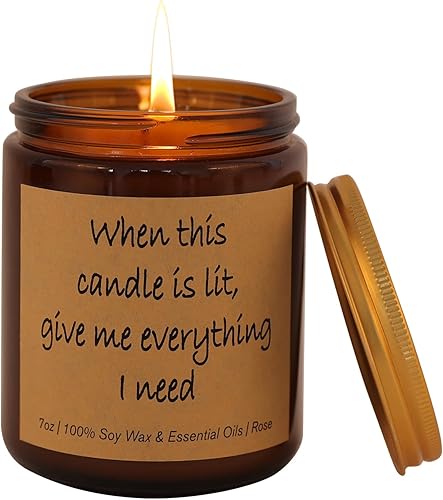 Velas perfumadas, regalos de cumpleaños para hombres, regalos de cumpleaños número 40, regalos de cumpleaños 50 para hombres (marrón-rosa)