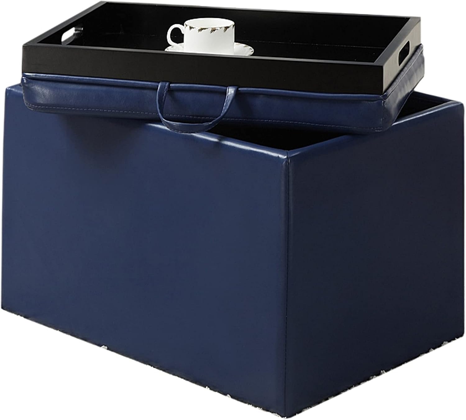 Ergode Designs4Comfort Ottoman | Removable Lid & Multi-Purpose Tray - Convenient Access, Storage, Table Top, Lap Tray - Durable & Satisfying