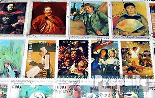 Prophila Collection Motives 200 Various Paintings Stamps (Stamps for Collectors) Painting