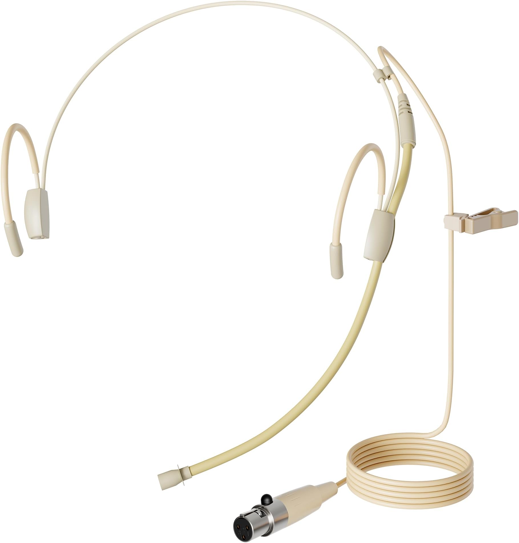 J K Pro Earhook Headset Headworn Omnidirectional Microphone MIC-J 060 Compatible with AKG Samson Wireless Transmitter - Mini XLR TA3F Plug