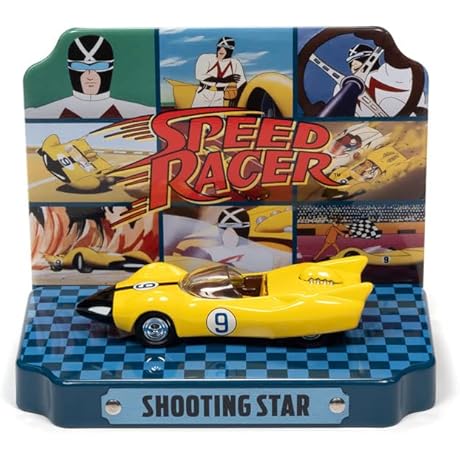 Johnny Lightning JLDR015-JLSP121: Speed Racer Racer X Shooting Star #9 Yellow 1/64...