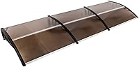 Vista 19 de Toldo para puerta de patio, cubierta de policarbonato para puerta delantera al aire libre, protección UV, lluvia, nieve, luz solar, hoja hueca
