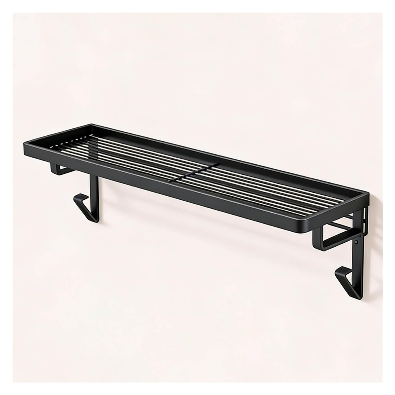 Floating Radiator Storage Shelf Rack Radiator Rack Clothes Drying Shelf Black Multiple Sizes(50x12x7cm)