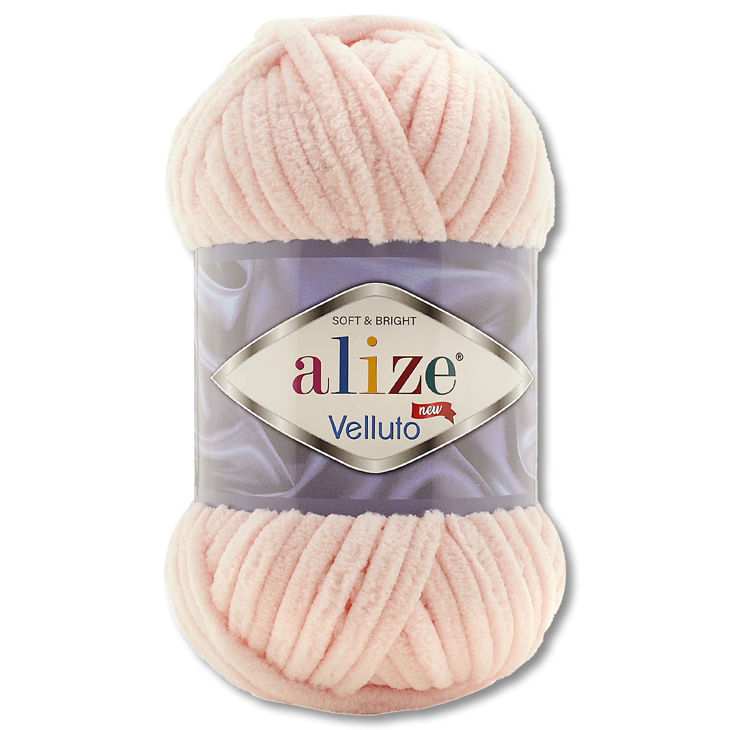 Wohnkult 100 g Alize Velluto Wool in 30 Selection (340 | Powder Pink)