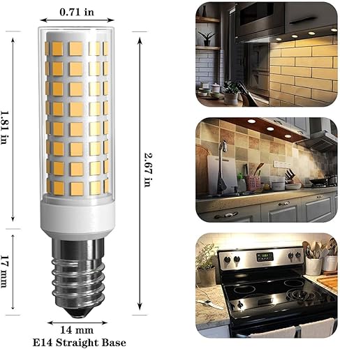 Miniatura 11 de Bombillas LED E14, paquete de 3 bombillas E14 con base de tornillo europea para lámpara de vela de ventana eléctrica, bombilla de refrigerador E14