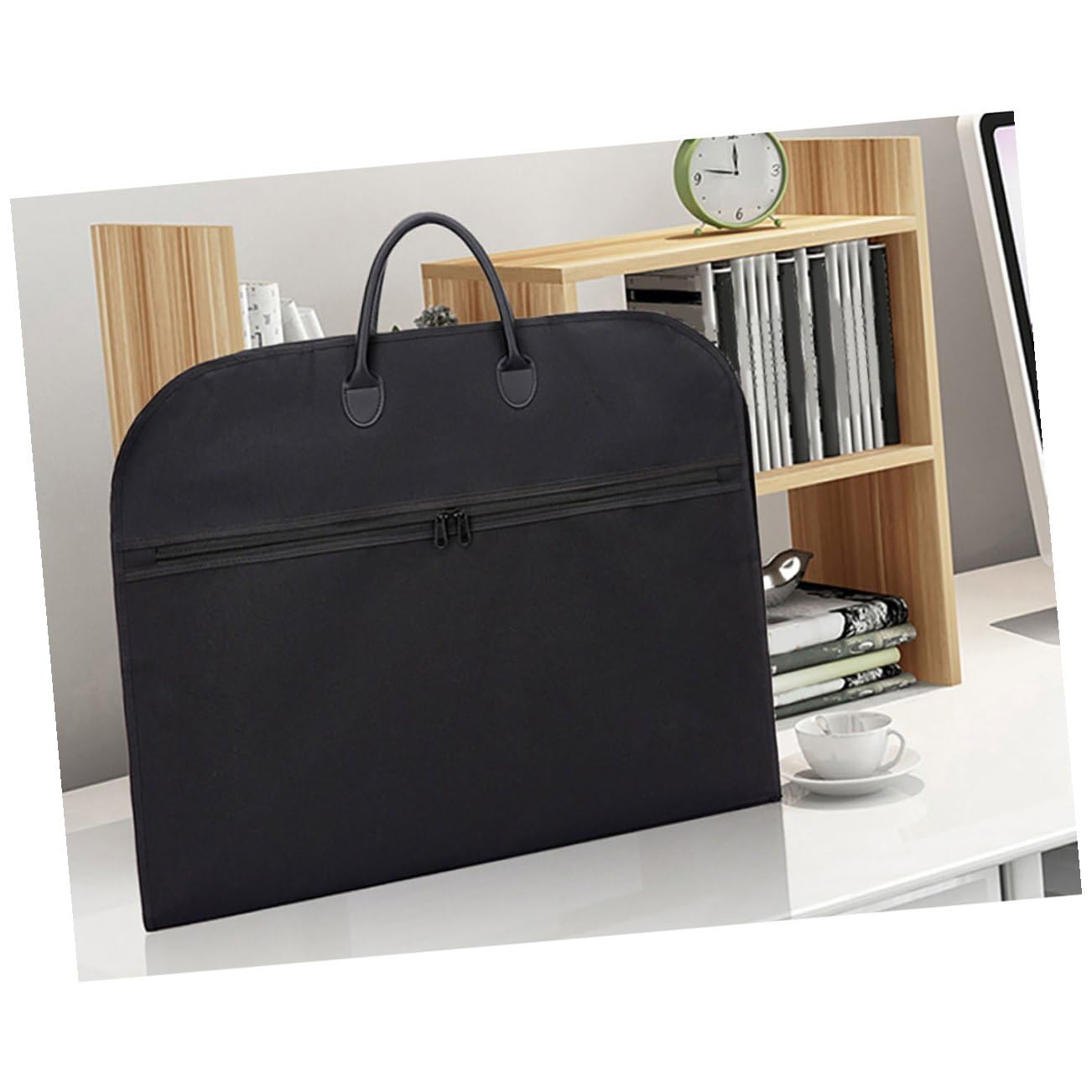 Borsa per Indumenti da Viaggio Pieghevole e Appesa, Nero, Oxford | Copertura per Abiti e Cappotti Lunghi, 1 Pezzo, Resistente All'usura, Comoda per Spostamenti di Lavoro