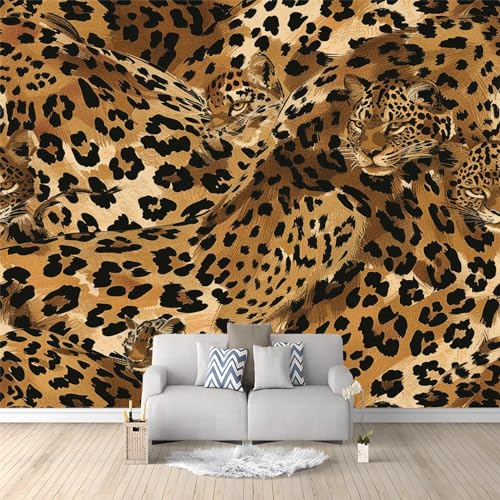 Papel Pintado Estampado animal de guepardo Fotomurales tejido no tejido Estampado de leopardo 150 x 105 cm Fotomurales Decorativos Pared Papel de Pared Efecto 3D Decorativo Salon Papel Tapiz Cocina