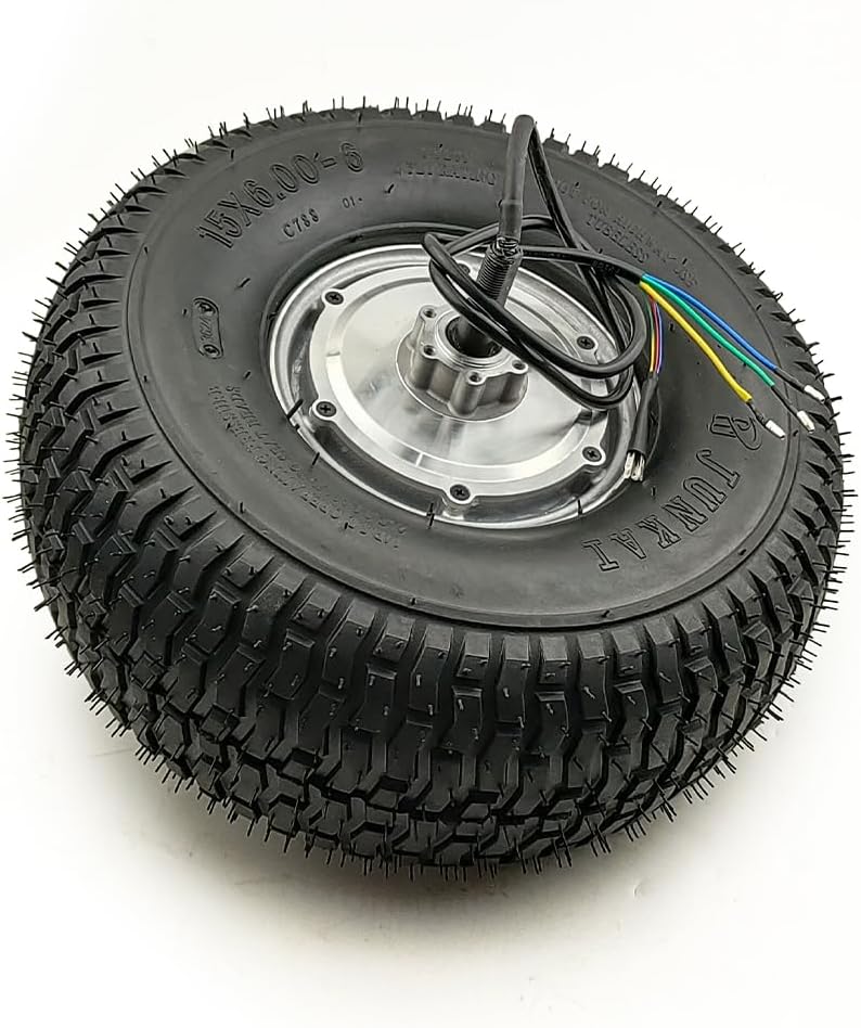 Dual axle 500W 15inch Atv Agricultural Vehicle Handcart Brushless Gear Hub Dual Motor Fat Wheel road tire With Controller Kit (ESC small kit G, 48V)