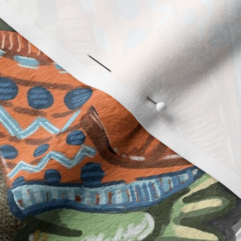 Spoonflower Fabric - Quirky Amphibians Frogs Toads Earth Tones Shrooms Printed on Minky Fabric by The Yard - Sewing Baby Blankets Quilt Backing Plush