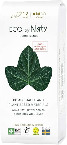 Miniatura 10 de Eco by Naty Almohadillas para incontinencia para mujer, almohadillas para vejiga sensible, absorbentes y discretas, ecológicas (20 unidades)