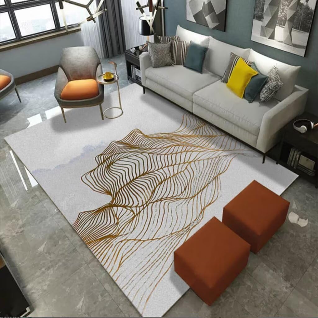 Tapis de salon moderne 160x200cm lavable et antidérapant pour chambre