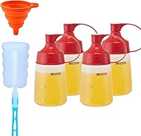 Vista 6 de Botellas exprimibles de condimentos para salsas, panqueques de plástico – boca ancha para cocina, ketchup mostaza, botella vacía para glaseado