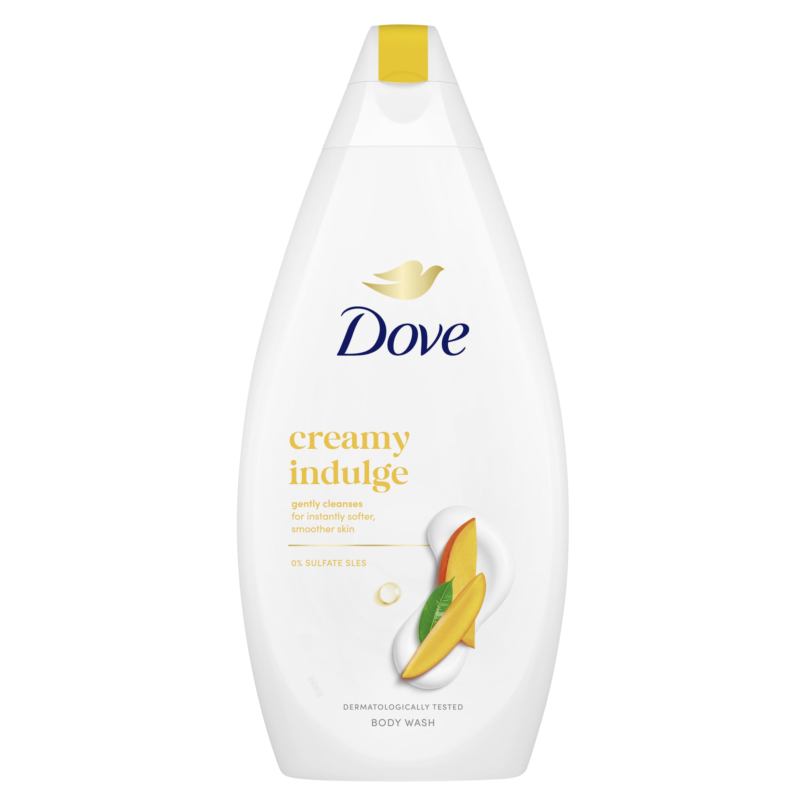 Dove Creamy Indulge Body Wash shower gel with mango nectar & tropical, floral notes for softer, smoother skin after one shower 450 ml