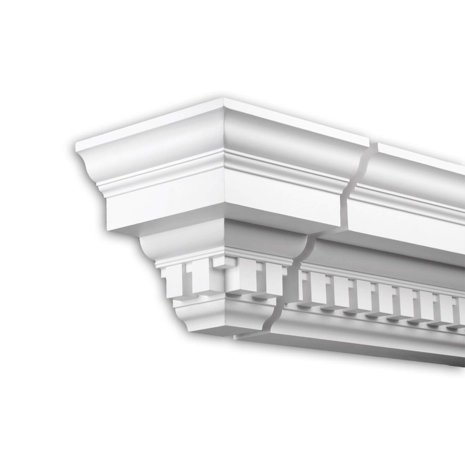 Élément d'aboutement 402231 Profhome moulure extérieure blanche pour façade