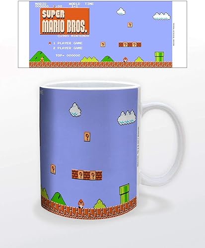 Miniatura 7 de Pyramid America Mario Mug Super Mario Retro Mug - Taza de cerámica de 11 onzas para café, cacao y bebidas de té, complemento perfecto para tu