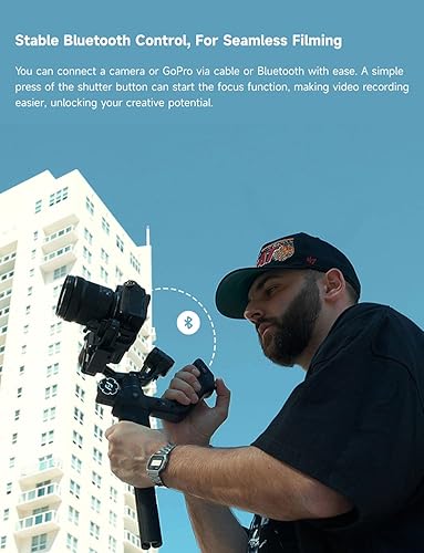 Miniatura 8 de FeiyuTech SCORP Mini-3-Pro estabilizador de cardán para cámara sin espejo/compactas/cámaras de acción, smartphone, seguimiento AI de 59.1 ft, mango