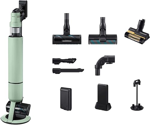 Samsung VS90F40EEM/WD Bespoke AI Jet Ultra Battery + CompleteClean Cordless Handheld Vacuum Cleaner with Accessories, 400 W, 2 Batteries, All-in-One Station, Active Dual & Slim LED+ Brush, Pet Tool+ - 1