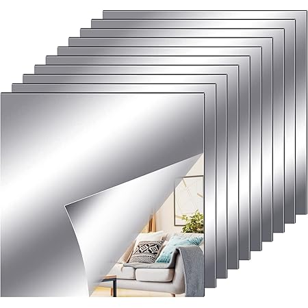 Miroir Adhésif Carré Bords Polis L.40 X H.40cm Mpglass