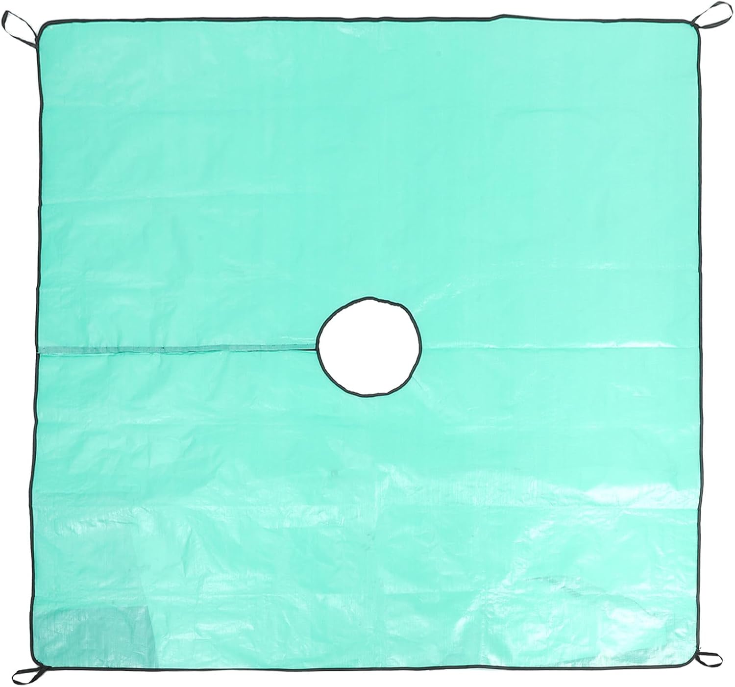 Alipis Waterproof Garden Tree Pruning Tarp with 30cm Center Hole, Heavy Duty Landscaping Tarp for Yard Work and Leaf Collection, 200x200cm Shrub Pruning Fabric for Outdoor Trimming