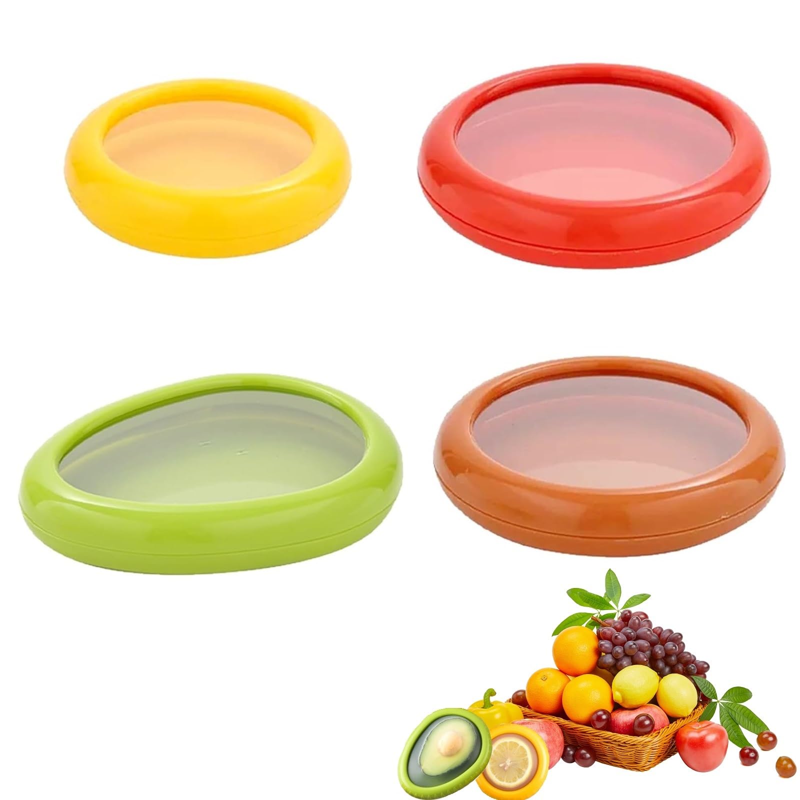 Fresh Fruit and Veg Storage Box - 4PCS Reusable Anti-Oxidation Container for Fridge
