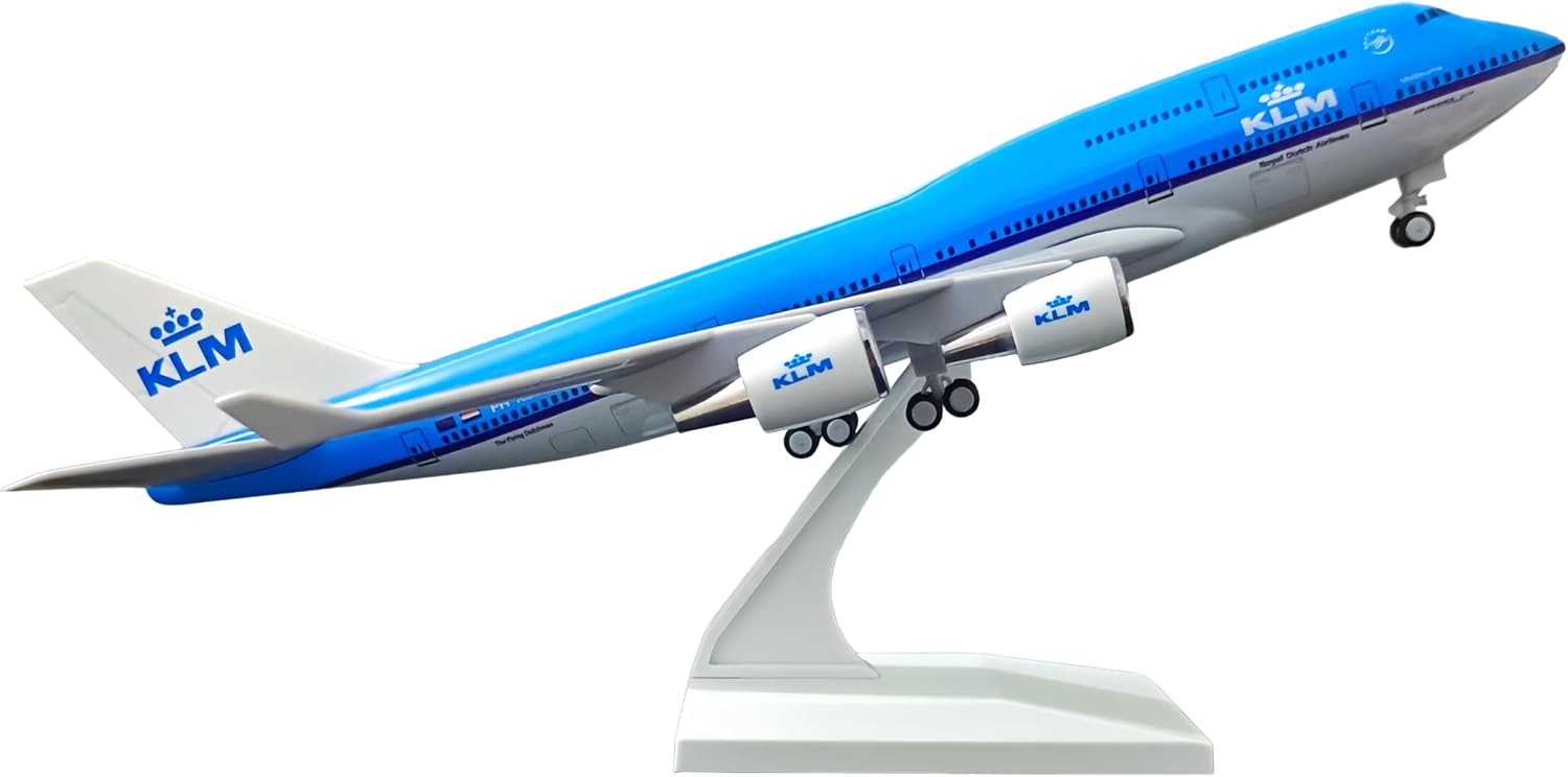 1/200 Scale Model Airplane Model Diecast Airplanes KLM B747 Display Airplane for Office/Home Decor (Resin Plane Model of 12 inch