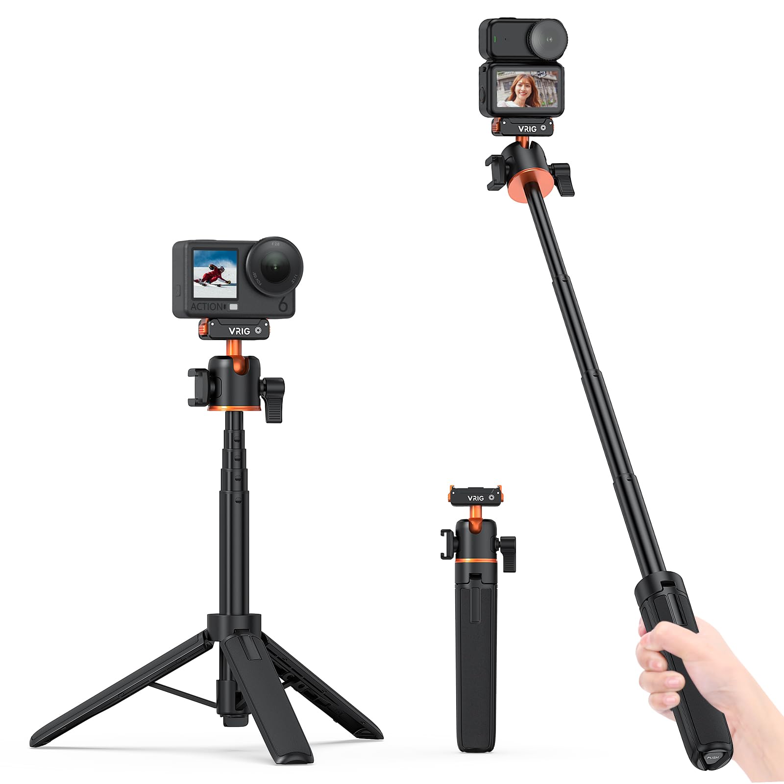 Amazon.co.jp: VRIG DJI Osmo Action 6用 三脚 55cm クイックリリース