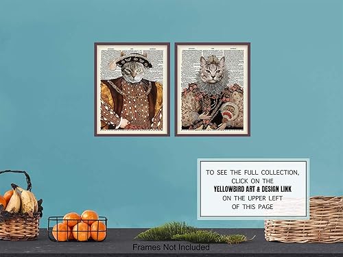 Miniatura 6 de Cat Wall Decor - Cat Wall Art Set - Funny Home Decor Prints for Bedroom, Den, Living Room, Kids Room, Office - Gift for Kitty, Kitten, Renaissance,