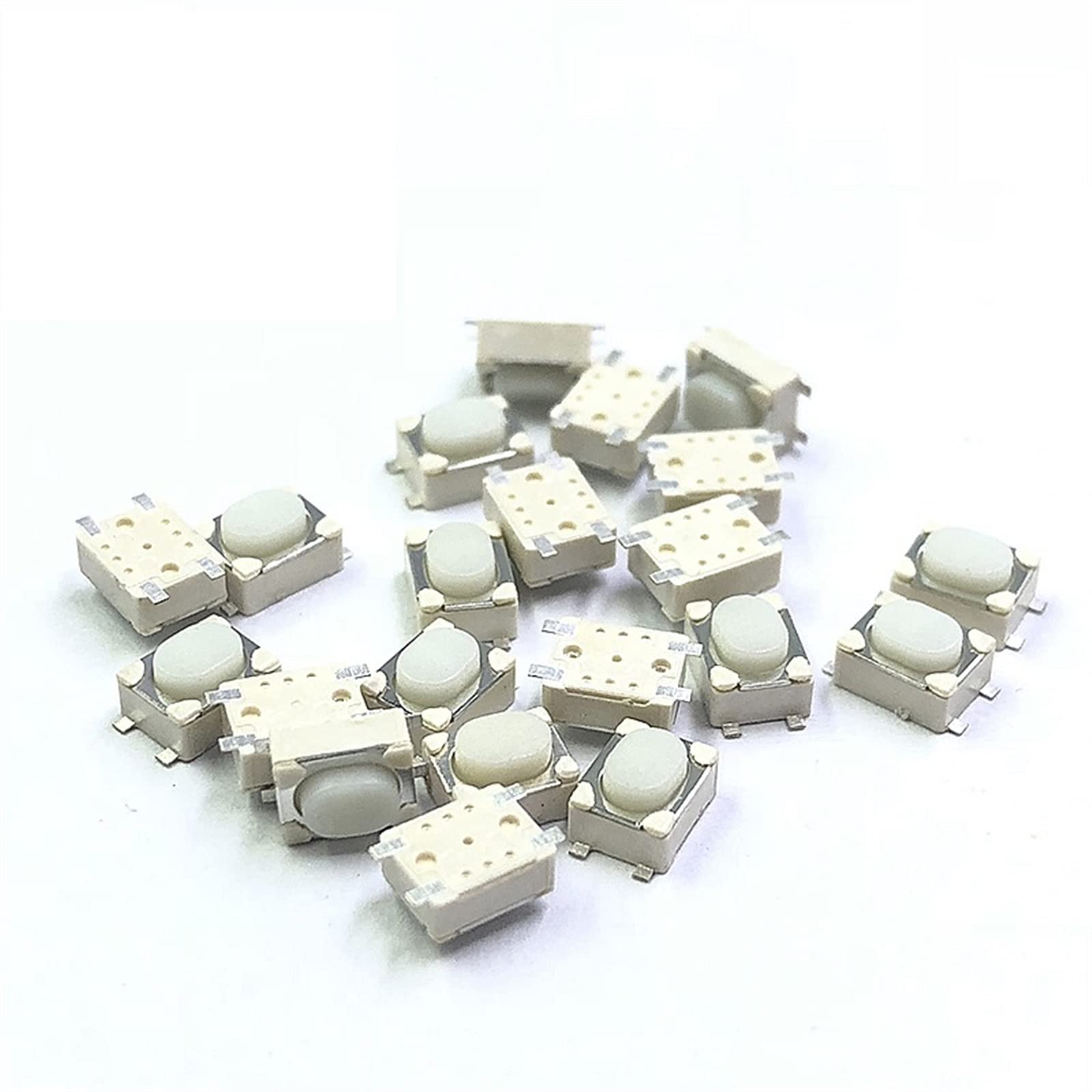 Pulsante di accensione 20 pezzi 3,2 * 4,2 * 2,5 mm all'interno dell'inserzione/SMD 12V 50MA Interruttore a pulsante Interruttore tattile tattile in metallo Micro Touch Tact Switch Interrupteur Table