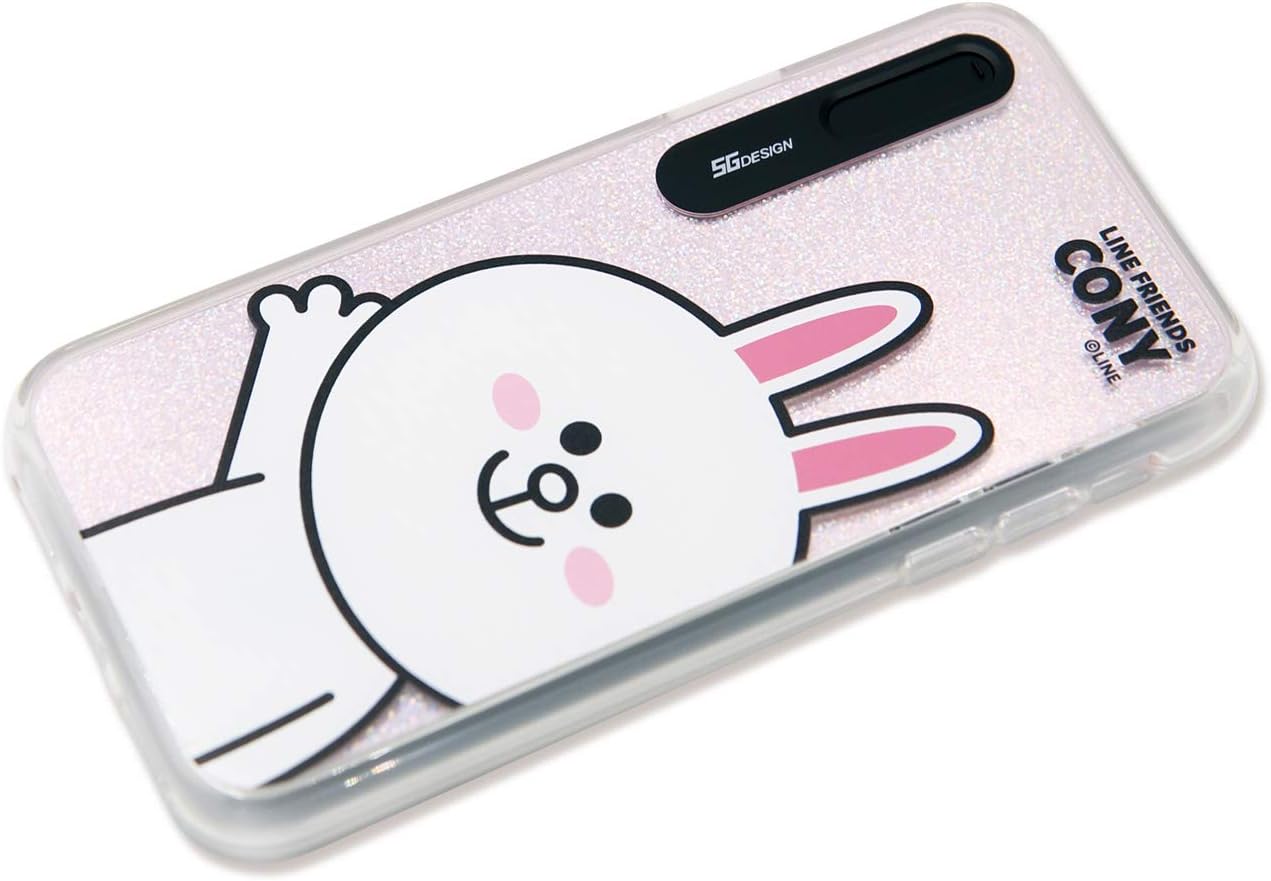 LINE Friends KCL-LBA010 iPhone Xs Max Case, LED Light Up Case, Basic Cony, 6.5 Inch iPhone Cover, Wireless Charging Compatible