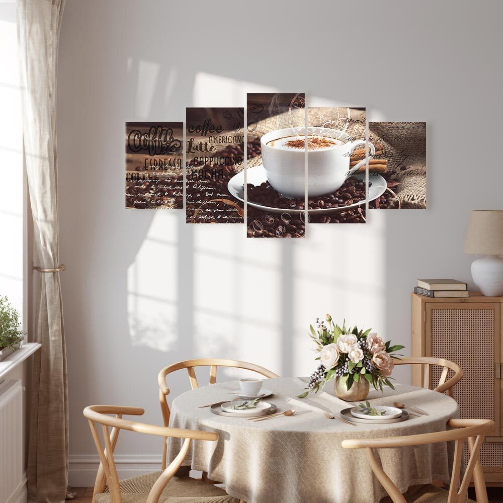 decomonkey Quadri Moderni Cucina Paesaggio Natura Detti, 150x75 cm | Tela strutturata su telaio in legno, decorazione da parete, Quadro Stampa su Tela