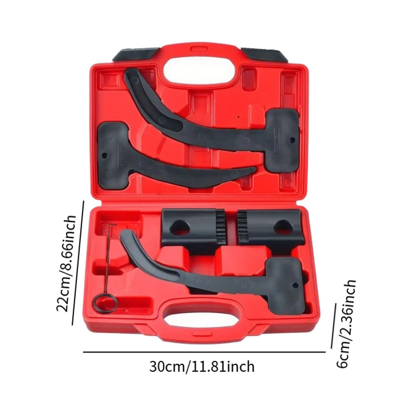Bloccaggio Albero a Attrezzi Temporizzazione Motore Kit Accessori Veicoli Valigetta Robusta Adatto a Officina Manutenzione Garage Riparazione, Nero