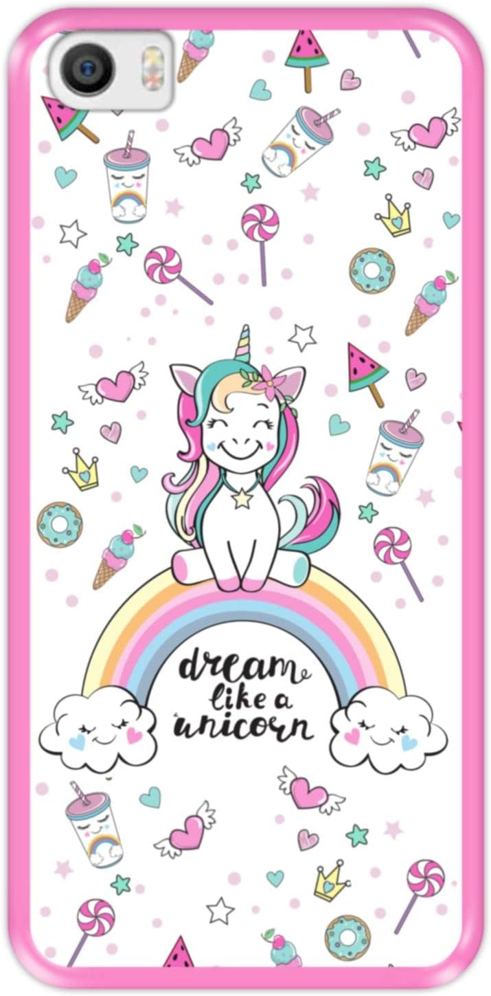 Hapdey Funda Rosa para [ Xiaomi Mi5 - Mi 5 ] diseño [ Arcoiris, sueña como un Unicornio ] Carcasa Silicona Flexible TPU