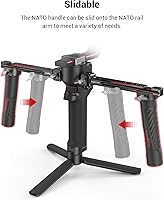 Vista 3 de SMALLRIG Mango Doble Empuñadura para Cardán DJI RS 4 /RS 4 Pro/RS 3 / RS 3 Pro/RS 2 / RSC 2, Empuñadura de Mango de Cardán con Rieles NATO, Zapata