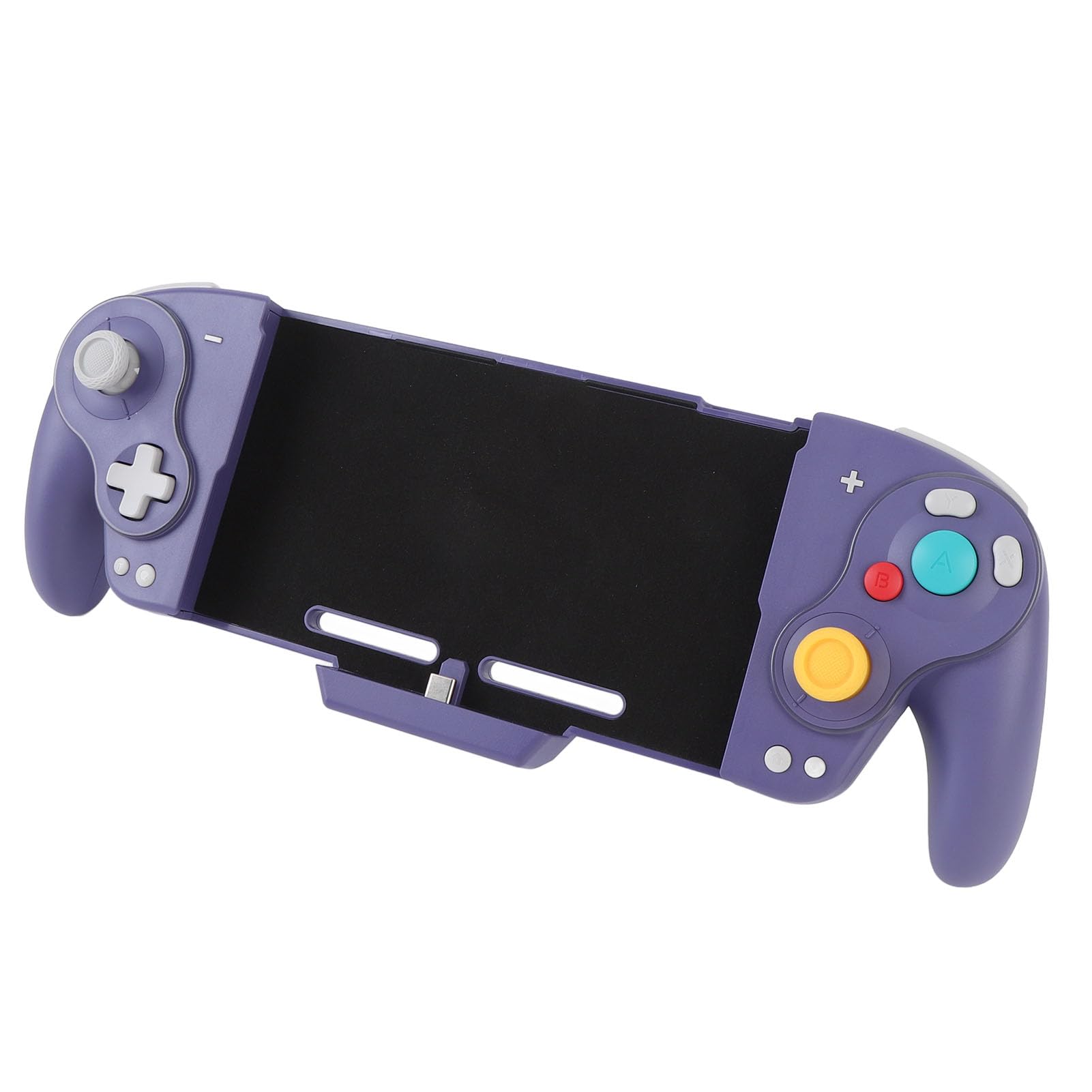 GOWENIC Joypad Wireless RGB Monopezzo |Controller Tasti Meccanici per OLED, Vibrazione (PURPLE)