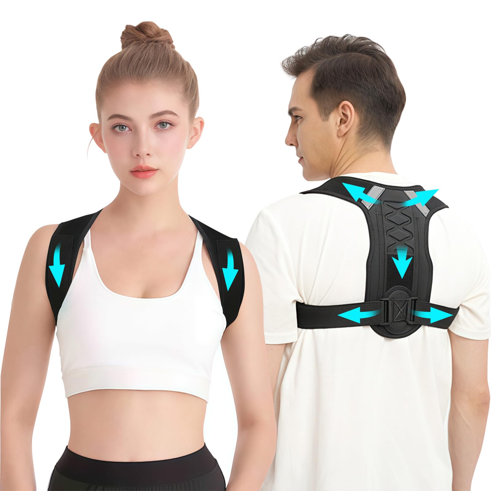 Posture Correction,Comfortable upper back support for an upright posture,for an ergonomic and healthy posture, the relief of neck,Neck Shoulder Correction (X)
