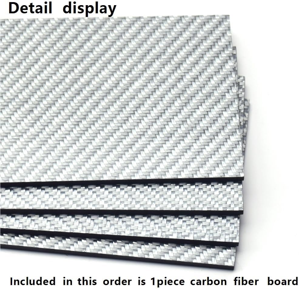 注文 カーボンファイバーシート、RC飛行機用シルバーカーボン