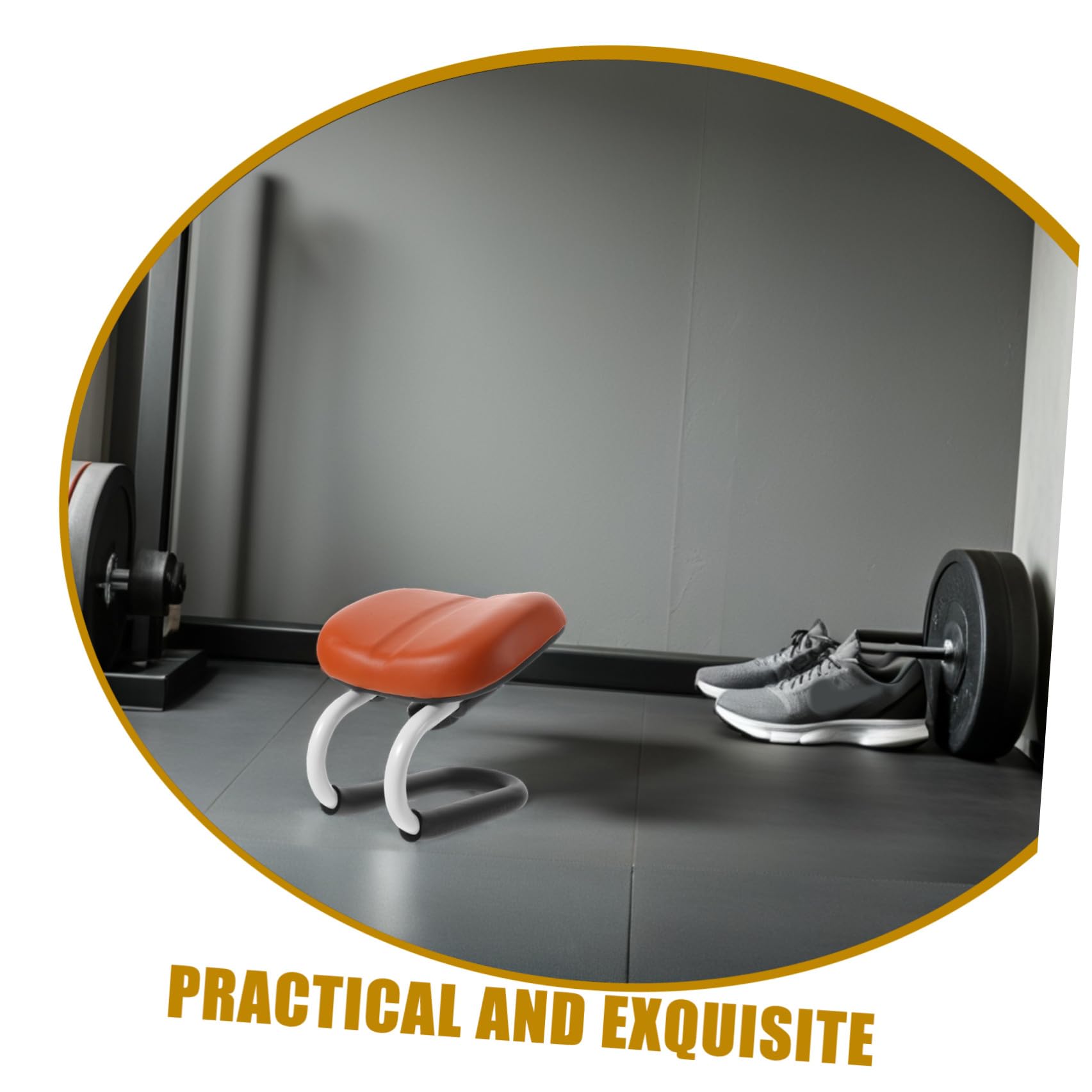 Healeved Sgabello da Meditazione Inginocchiarsi Marrone, Base Antiscivolo | Pu, Altezza Regolabile, 25, 50x21, 50x21, 50cm, Pieghevole per Esterni e Sala Meditazione