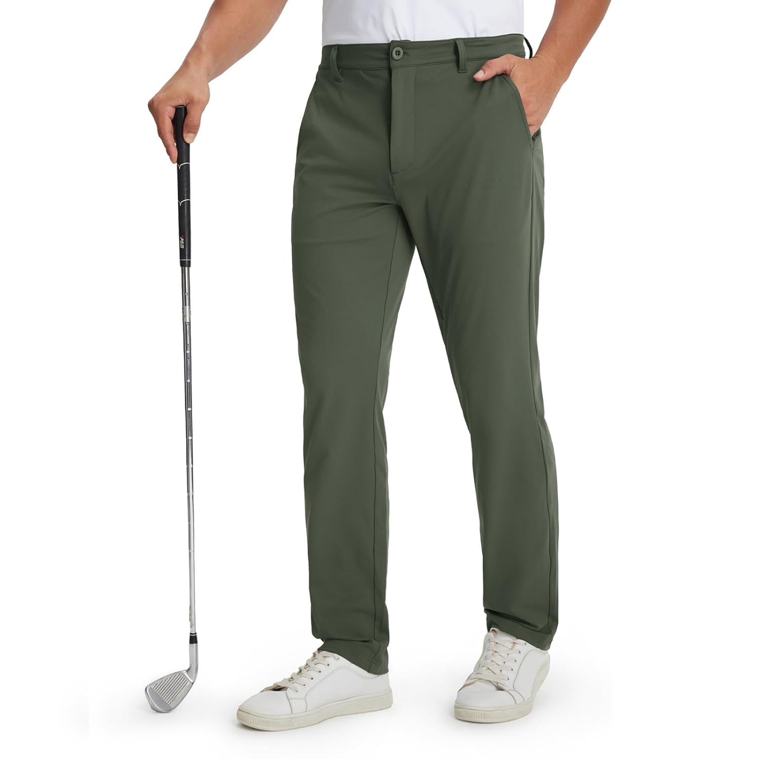 M MAELREG Golf Mens Stretch Pants with Pockets - 30 32 34 Quick Dry Lightweight Casual Comfy Work
