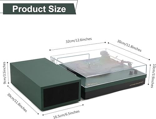 Vista 42 de Reproductor de discos de vinilo, tocadiscos para vinilo con altavoces externos, perla negra Negro (Black Pearl)