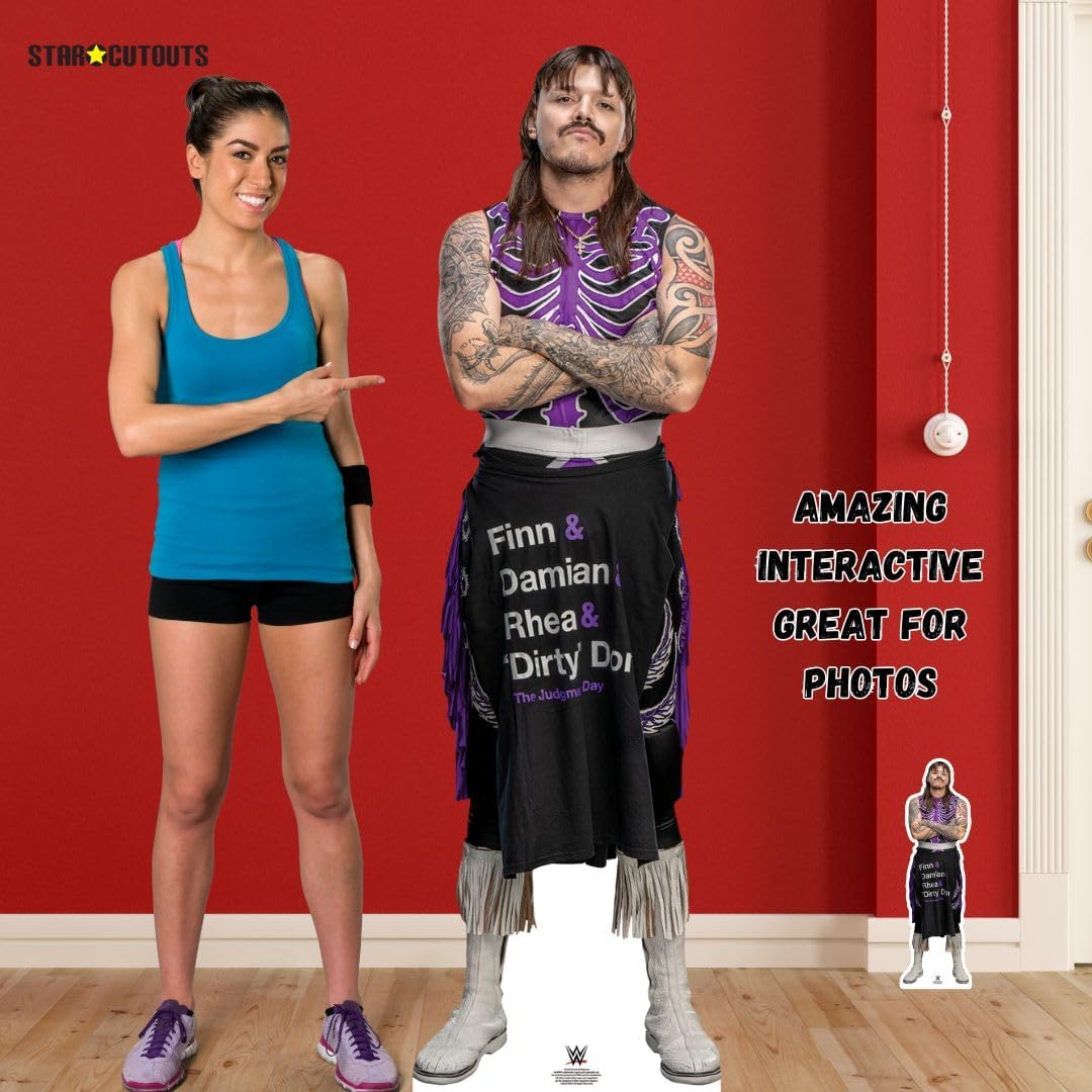 Star Cutouts SC4545 Dominik Mysterio Judgement Day WWE Cardboard Cut Out Height 187cm - Ideal for WWE Fans, Gifts & WWE Party Decorations