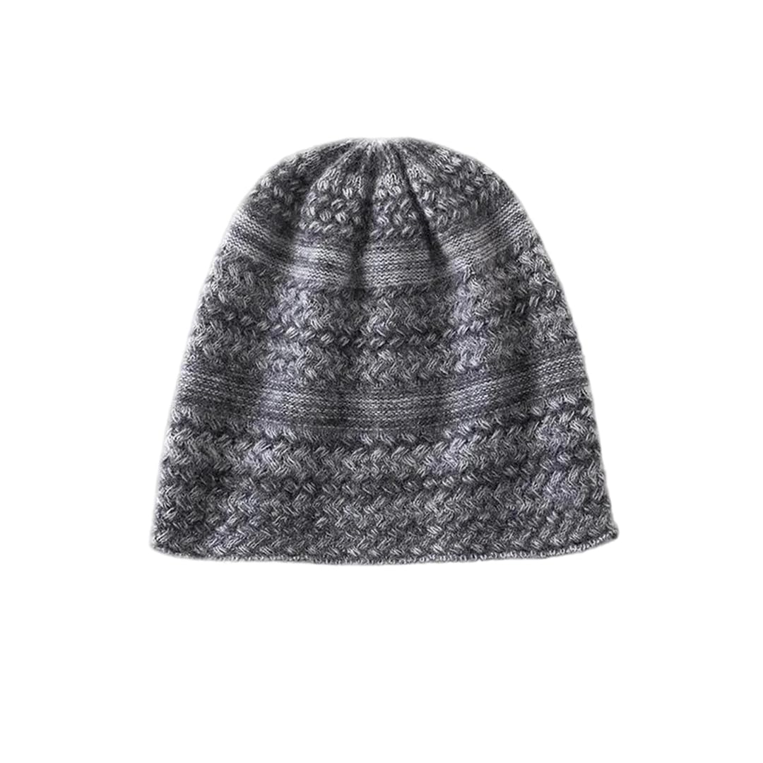 Gorro de Punto Gorros de Punto clásicos, Gorro de Punto Unisex Mezcla Lana Multicolor(Dark Gray9)