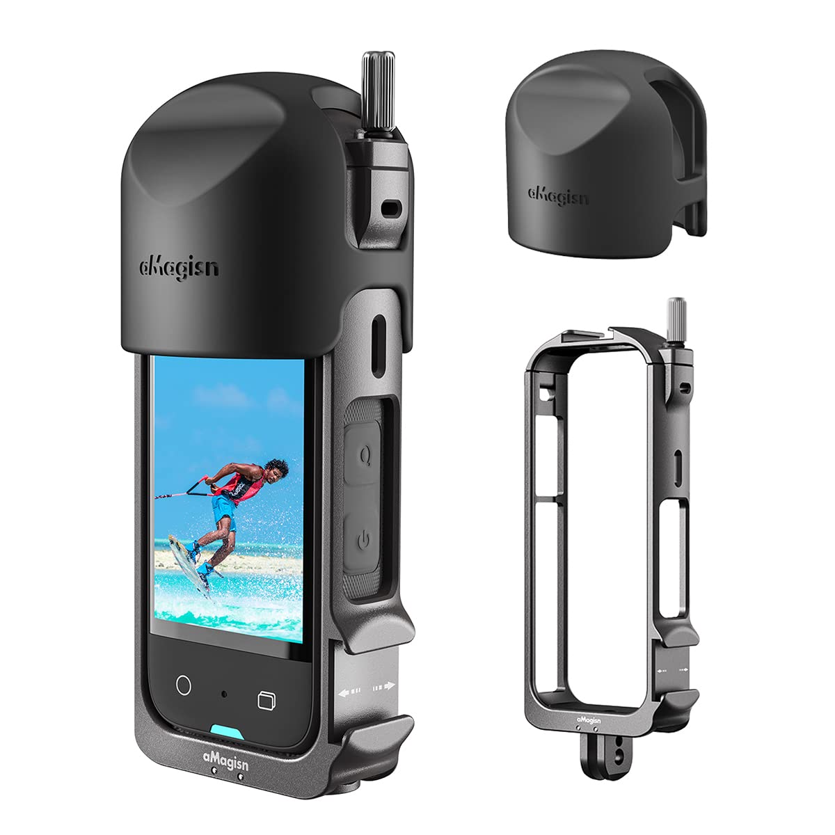 Amazon | Insta360 X3対応 カメラケージ+レンズキャップ メタル 