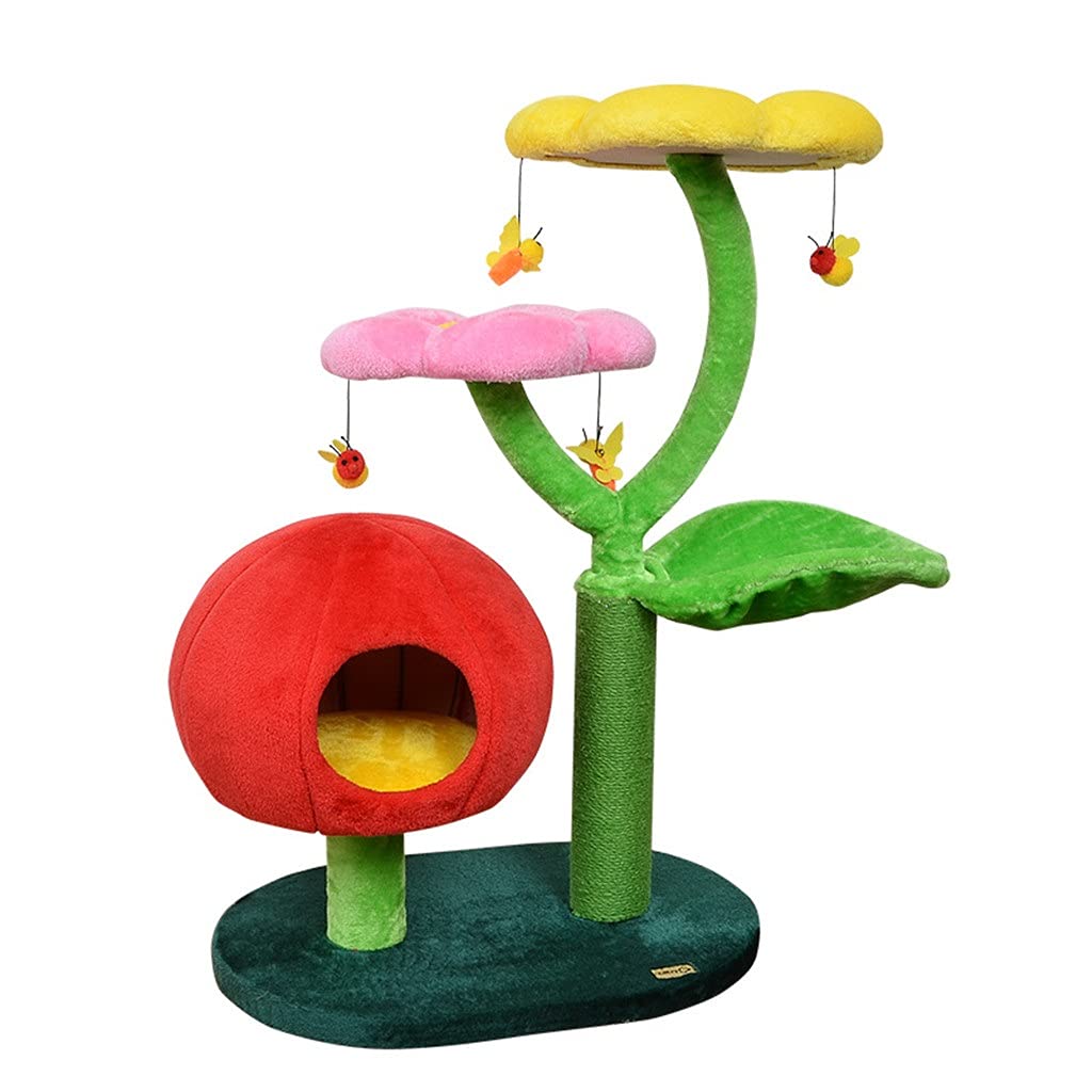 Arbre à chat design fleur pour salon moderne et chat actif