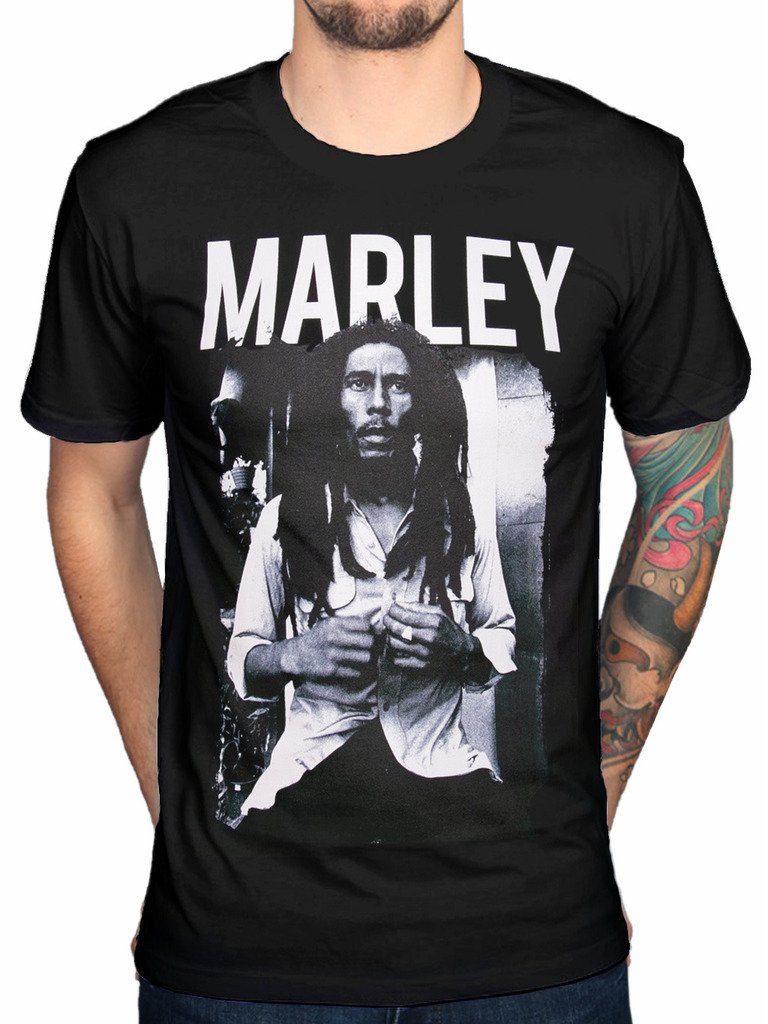 Official Bob Marley Black & White T-Shirt Merch