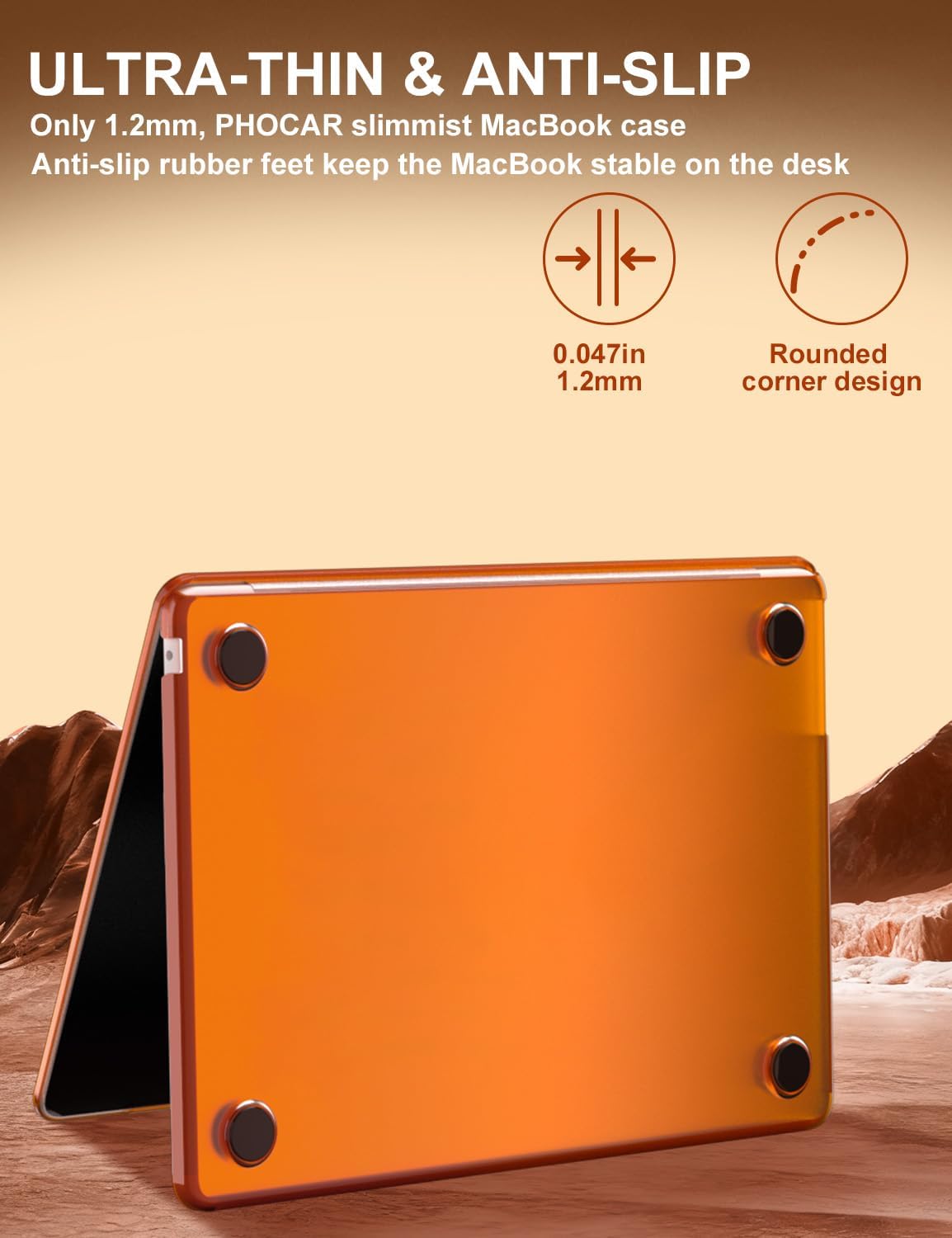 PHOCAR Matte Clear Hard Shell Case Bundle for MacBook Air 13.6 Inch of M4/M3/M2 Models A3240/A3113/A2681, Anti-Fingerprint Protective Cover with Keyboard Cover, Screen Protector & Mouse Pad - Image 5