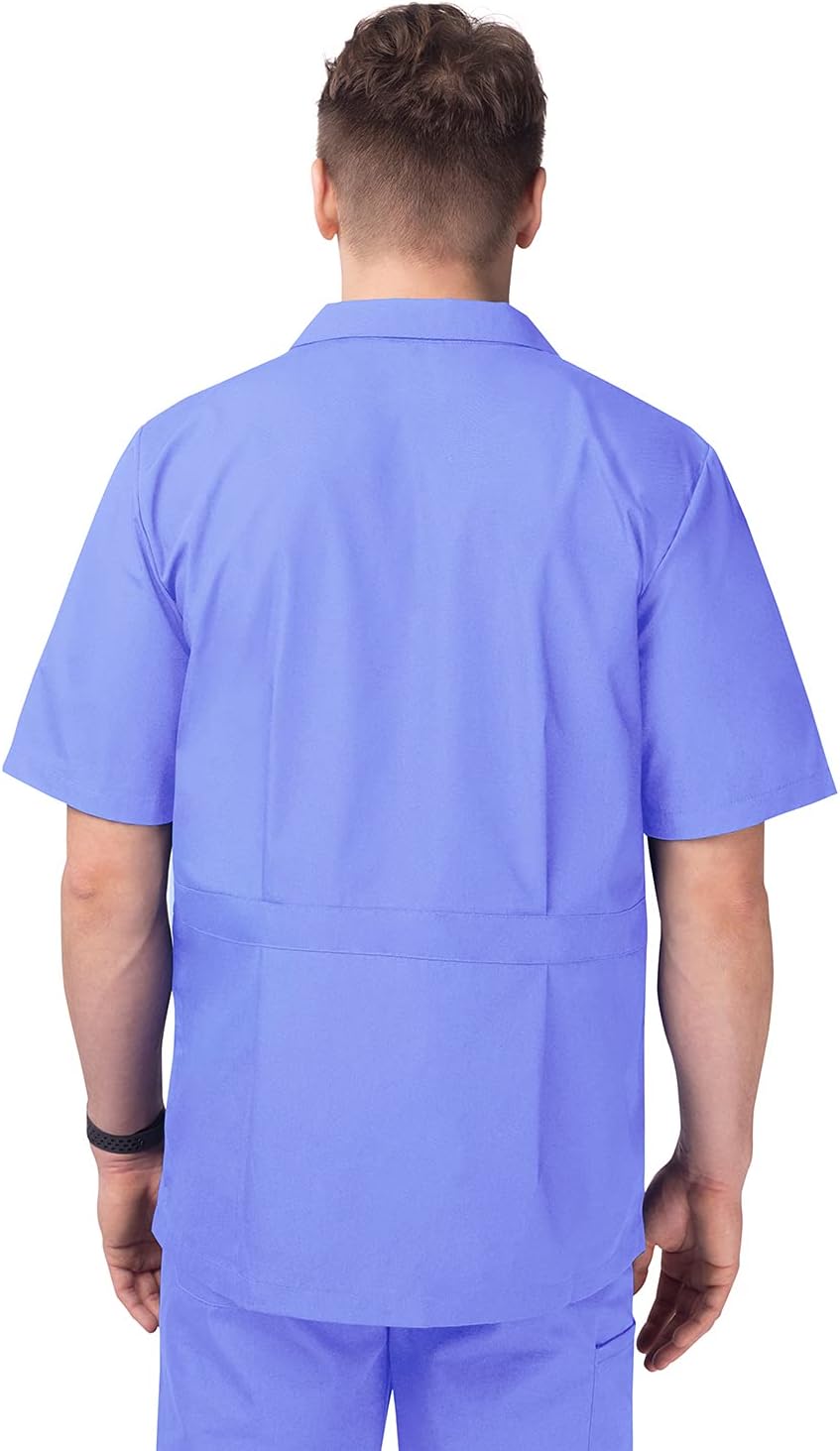 Sivvan Scrubs for Men - Zippered Short Sleeve Jacket - Image 3